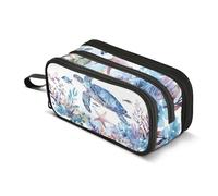Large Pencil Case, Big Capacity Pencil Bag Pen Pouch Holder 3 Compartments, Oceans Turtle School Office Supplies Stationery Makeup Bag Storage Organizer for Students Girls Boys Women Men