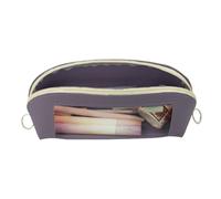 Large Pencil Case, Clear Leather Organizer Container, Zipper Storage Pouch with Large Capacity, 9.25x3.15x3.35 Inches, for Pens, Scissors, Rulers, Erasers, Notes, Stationery Use