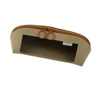 Large Pencil Case, Clear Leather Organizer Container, Zipper Storage Pouch with Large Capacity, 9.25x3.15x3.35 Inches, for Pens, Scissors, Rulers, Erasers, Notes, Stationery Use