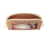 Large Pencil Case - Leather Transparent Pens Storage Bag | Cute Stylish Stationery Storage Bag For Erasers Rulers Scissors Notes, pink, verwijzen naar de beschrijving, Unisex