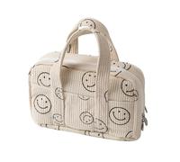 Large Pencil Case Pouch Pencil Bag Corduroy Pencil Pouch Big Pen Bag Organizer with Zipper Cute Aesthetic School Supplies for Girls Kids Student (A-Beige)