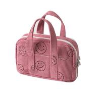 Large Pencil Case Pouch Pencil Bag Corduroy Pencil Pouch Big Pen Bag Organizer with Zipper Cute Aesthetic School Supplies for Girls Kids Student (A-Pink)