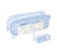 Large Pencil Case - School Supplies Pen Case Storage - Pen Holder Bag for Travel, Office, Art Lessons, Crafts, Nursery - for Girls and Children, blue, see description, See description