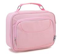 Large Pencil Case, VONXURY School Pencil Pouch Holder for Girls Boys Portable 57 Slots Pen Organizer with 2 Detachable Layers Multiple Zipper Bag for College Office (Light Pink)