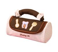 Large Pencil Case - With Handle for Storing Toiletries, Convertible Backpack | Detachable Shoulder Strap, Side Strap Loop, Lightweight Nylon Fabric, 2L Capacity for Small, brown, Siehe Beschreibung
