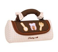 Large Pencil Pouch - Handle Toiletry Storage Bag, Animal Design Pen Case, Multi Use Makeup Organizer | Portable School Pencil Pouch for Women Girls Teen Home Classroom