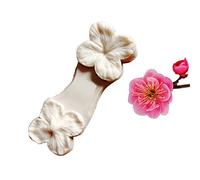 Large Peony Rose Tulip Orchid Flower Petal Veiner Silicone Mould Sugar Fondant Mold Cake (Plum Blossom-c)
