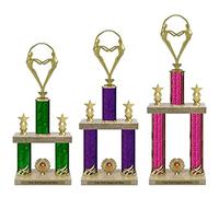 Large Personalised Dance Trophy Award 2 Tier Column American Style Award Engraved With Any Text (Large)