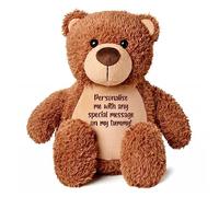 Large Personalised Message Comfort Teddy Bear - Brown | Bereavement Memorial Keepsake | Soft & Luxurious Remembrance Memory Teddy Bear | Customisable Gift | 42cm Tall