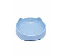 Large Pet Bowl for Cats and Dogs, Wide Shallow Design, 18 CM, Ideal for Flat Faced Pets, Easy to Clean (Blue)