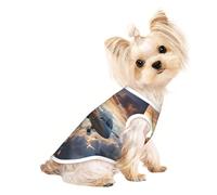 Large Pet Breathable Sleeveless Airplanes are Soaring Print T-Shirt - Small Medium Cats & Dogs, Chihuahua, Yorkie, Dachshund