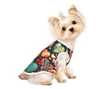 Large Pet Breathable Sleeveless Colorful Hearts Print T-Shirt - Lightweight Dog & Cat Outfit - Stretchy Tank Top