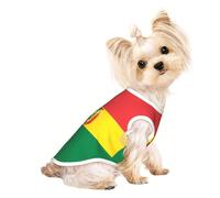 Large Pet Breathable Sleeveless Flag of Bolivia Print T-Shirt - Lightweight Dog & Cat Outfit - Stretchy Tank Top