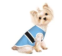 Large Pet Breathable Sleeveless Flag of Botswana Print T-Shirt - Lightweight Dog & Cat Outfit - Stretchy Tank Top