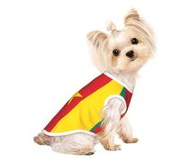 Large Pet Breathable Sleeveless Flag of Cameroon Print T-Shirt - Lightweight Dog & Cat Outfit - Stretchy Tank Top