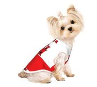 Large Pet Breathable Sleeveless Flag of Gibraltar Print T-Shirt - Lightweight Dog & Cat Outfit - Stretchy Tank Top