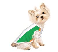 Large Pet Breathable Sleeveless Flag of Ivory Coast Print T-Shirt - Lightweight Dog & Cat Outfit - Stretchy Tank Top