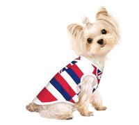 Large Pet Breathable Sleeveless Hawaii Flag Print T-Shirt - Lightweight Dog & Cat Outfit - Stretchy Tank Top