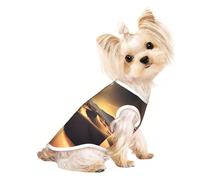 Large Pet Breathable Sleeveless Sahara Desert Print T-Shirt - Lightweight Dog & Cat Outfit - Stretchy Tank Top