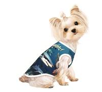 Large Pet Breathable Sleeveless Sharks Under The sea Print T-Shirt - Lightweight Dog & Cat Outfit - Stretchy Tank Top