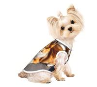 Large Pet Breathable Sleeveless T-Shirt - Soft Funny Corgi Butt Brown Print Stretchy Vest, Fits Small to Medium Pets