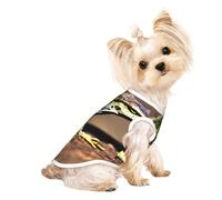 Large Pet Breathable Sleeveless T-Shirt - Soft Lizard HD Print Stretchy Vest, Fits Small to Medium Pets