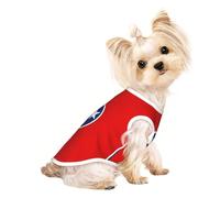 Large Pet Breathable Sleeveless Tennessee State Flag Print T-Shirt - Lightweight Dog & Cat Outfit - Stretchy Tank Top