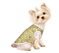 Large Pet Breathable Sleeveless Treasure Maze Print T-Shirt - Small Medium Cats & Dogs, Chihuahua, Yorkie, Dachshund