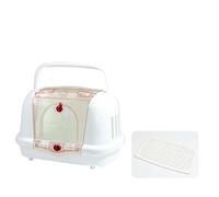 Large Pet Carrier, Sturdy Hard Cat Carrier with Perforated Sides, Portable Lightweight Cargo Hold Pet Carrier for Canines, Urine Pad Included