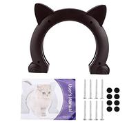 Large Pet Door, 2 Way Interior Cat Door, Cute Indoor Cat Door, Door Passage for Cats Corridor Pet Door Fast Installation for Small Medium Large Cats Approx 10.4x2.2x8.9in