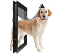 Large Pet Door Magnet Automatic Closing PVC Bothway Security Accessory for Big Dog Gate Fences for Cats & Doggie(Black)