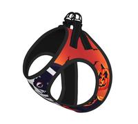 Large Pet Leash Vest Dog Harness - Small Sized Happy Halloween Print Leash Set with Buckle, Canine Companion Outdoor Travel Gear