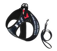 Large Pet Leash Vest Dog Harness - Small Sized Telephone Booth Print Leash Set with Buckle, Canine Companion Outdoor Travel Gear