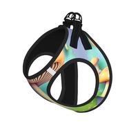 Large Pet Leash Vest Dog Harness - Small Sized, Wonderful Little Mushrooms Print Adjustable for Cats and Dogs, Perfect for Outdoor Walking