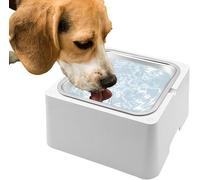 Large Pet Water Bowl, 4L Dog Water Feeder Using Built-in Removable stainless steel bowl Outside Indoor Food Bowl Water Dish for Dog Cat Large Pets (White)