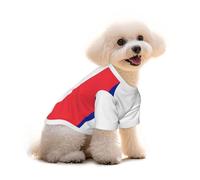 Large Pets Dogs T-Shirt, French Flag Print Cats Cotton Sweatshirts, for Chihuahua Yorkie Puppy Clothes Short Sleeve