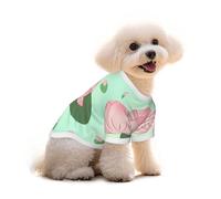 Large Pets Dogs T-Shirt, Lotus Flowers Waiting to Bloom Print Cats Cotton Sweatshirts, for Chihuahua Yorkie Puppy Clothes Short Sleeve