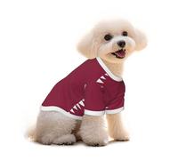 Large Pets Dogs T-Shirt, Qatar Flag Print Cats Cotton Sweatshirts, for Chihuahua Yorkie Puppy Clothes Short Sleeve