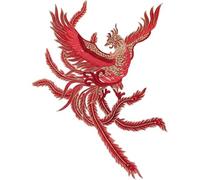 Large Phenix Birds Patch Phoenix Embroidered Sew on Patch Iron-on Sew-on Embroidered Patch for DIY Clothing Cusion Sewing Crafts