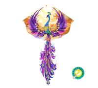 Large Phoenix Kite, Easy to Assemble with Single Line & Reel, Multi-Size Line Options for Beach & Outdoor Fun(Yellow,String 1000m/3280ft)