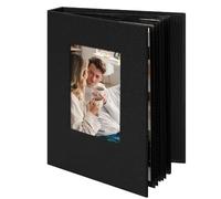 Large Photo Album 6x4 Slip in,with Customisable Window | Premium Linen Cover Picture Book Pockets for Family, Wedding, Baby and Travel Memory Storage