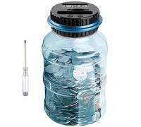 Large Piggy Bank for Adults, Hangerspace Digital Coin Counting Bank with LCD Counter, 1.8L Capacity Coin Bank Money Jar, Designed for All UK Coins (Dark Blue)