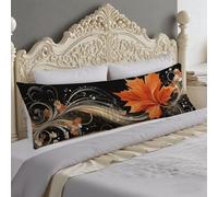 Large Pillow Cases 20x60in/50x150cm Black Side Sleeper Pillow Cover Burnt Cushion Covers Comfort Soft Velvet Double-Sided Printing Headboard Cushion, with Invisible Zipper Long Pillowcase O-567