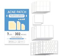 Large Pimple Patches for Face & Body, 7 Sizes Acne Hydrocolloid Bandages for Zit Breakouts, Chin, Forehead, Chest, Back, 302 Count, Effective Acne Treatment(7 Sizes 302 Count)