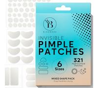 Large Pimple Patches, Hydrocolloid Spot Patches for Blemish Support, Variety Shapes Spot Stickers for Face, Round, Moon, Rectangle, Oval (6 Sizes, 321 Count)
