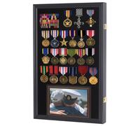 LARGE Pin Display Case Shadow Box Flag Display Case, with Glass Door, Black PC04-BL by DisplayGifts
