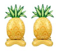 Large Pineapple Balloons, Beach Party Decorations with Pool Party Inflatables, Tropical Party Decorations for Hawaiian Events, Set of Two Oversized Pineapple Balloons