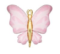 Large Pink Butterfly Balloon PartyDeco 27.2 Inch Butterfly Themed Party Birthday Summer Wedding Decor, Pastel Color Balloons for Baby Shower Girl Bridal Shower Decorations