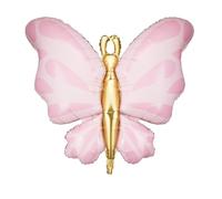 Large Pink Butterfly Balloon PartyDeco 27.2 Inch Butterfly Themed Party Birthday Summer Party Wedding Decor, Pastel Color Balloons for Baby Shower Girl Bridal Shower Decorations