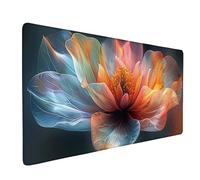 Large Pink Mouse Mat 32x12x0.12inch, Waterproof Gaming Mouse Pad Magnolia Desk Mat with Anti-Slip Rubber Base and Stitched Edges Mousepad Office Accessories for PC, Laptop, Home Office -ly2505MY